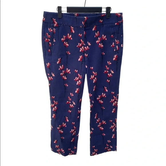 LOFT FLORAL STRAIGHT LEG TROUSERS - Picture 1 of 3